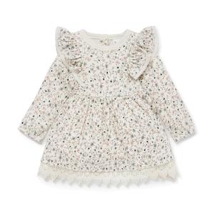 Clothing Toddler: A&O Winter Floral Ruffle Dress (Natural)