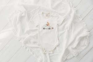 Clothing Toddler Tops: Child of Mine Golden Beetle Bodysuit (Eggnog Trim)
