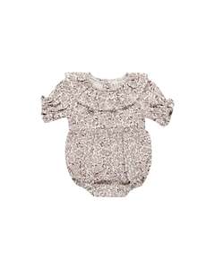Clothing Toddler Playsuits Rompers: Quincy Mae Collared Romper (Mauve Ditsy)