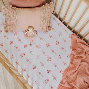 Snuggle Hunny Kids: Snuggle Hunny Kids Fitted Cot Sheet (Ballerina)