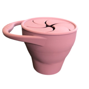 Clothing Toddler Accessories: Petite Eats No-spill Snack Container (Dusty Rose)