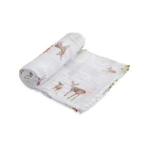 Little Unicorn: Little Unicorn  Cotton Muslin Swaddle (Oh Deer)
