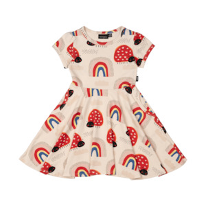 Clothing Toddler Dresses Skirts: RYK Love Bug Rainbow Waisted Dress