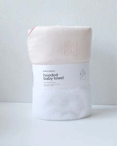 Babu Terry Hooded Baby Towel (Petal with Rose Trim)