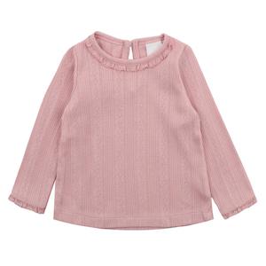 Clothing Toddler Tops: Bebe Pointelle LS Tee (Dusky Pink)