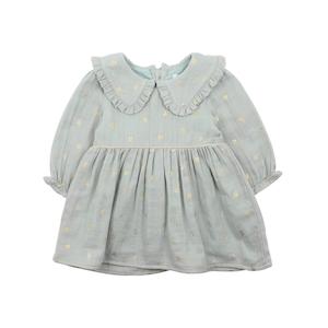 Clothing Toddler Dresses Skirts: Bebe Olive Foil Print Dress