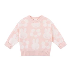 Clothing Baby Jumpers Sweats: KYND Baby Miffy Jacquard Knit Jumper (Baby Pink) - Baby