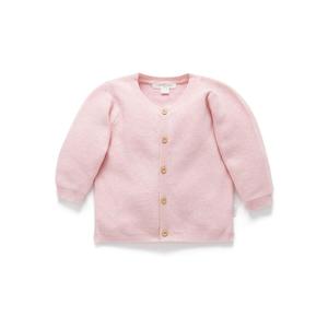 Purebaby Textured Cardigan (Pink Melange)