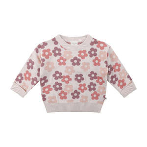 Clothing Baby Jumpers Sweats: KYND Baby Jacquard Knit Jumper (Blooming) - Baby