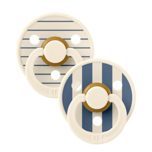 Bibs Dummy Two Pack Studio Colour (Pin Ivory Steel Blue Mix)