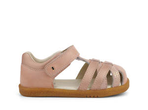 Footwear Sandals: Bobux I Walk Cross Jump Sandal (Dusk Pearl + Rose Gold)