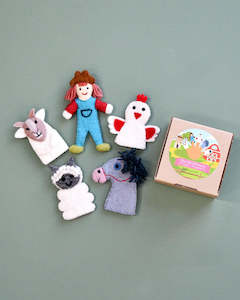 Farm: Tara Treasures Finger Puppet Set (Old MacDonald Farm Animals - Set B)