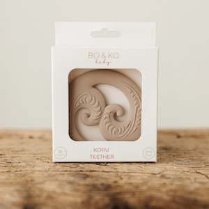 Teethers: Bo & Ko Baby Koru Teether (Latte)