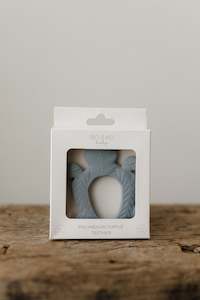 Bo & Ko Baby Polynesian Turtle Teether (Duck Egg Blue)