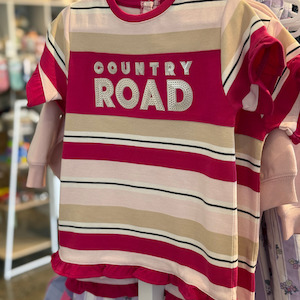 Country Road T-Shirt Logo Dress (Pink Multi) - Baby