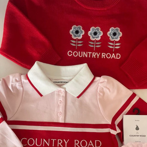 Clothing Girls Jumpers Sweats: Country Road Bloom Logo Knit (Fiesta Red)