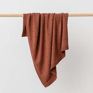 Gift Ideas For New Baby: OTD Organic Cotton Billie Blanket (Brick)