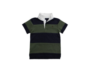 Clothing 1: Jubee & Co Bruce Rugby Tee (Green/Navy)