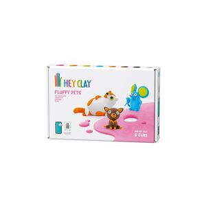 Gift Ideas For Pre Schoolers: Hey Clay Fluffy Pets - Persian Cat, Mouse, Chihuahua (6 Cans)