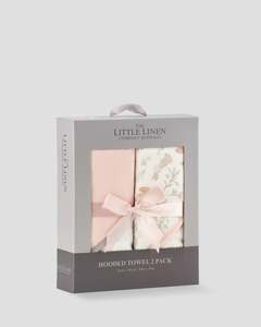 Gift Ideas For New Baby: Little Linen Baby Hooded Towel 2pk (Harvest Bunny)
