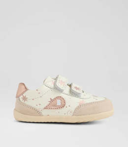 Sneakers: Bobux Step Up Champ Trainer (Chalk-Rose Gold)