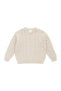 Clothing Boys Jumpers Sweats: Jamie Kay Sawyer Knit Jumper (Vanilla)