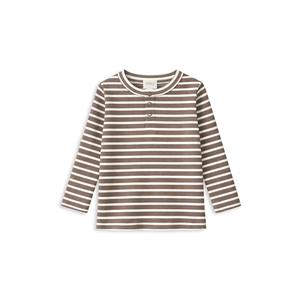 Milky Latte Stripe Henley