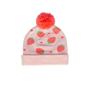 Acorn Strawberry Fields Merino Beanie (Pink Red & Green)