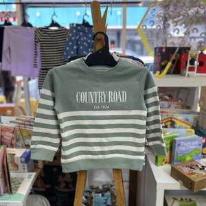Country Road Relaxed Heritage Sweat (Fern Stripe)