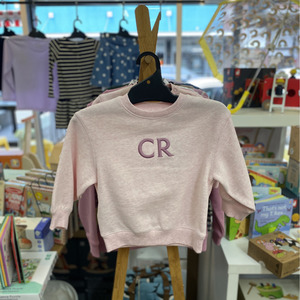 Clothing Girls Jumpers Sweats: Country Road Oversized CR Logo Sweat (Pink Marle) - Girls