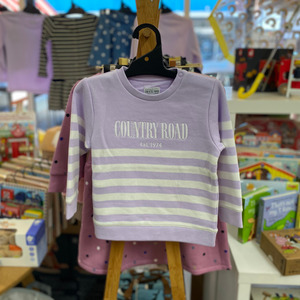 Country Road Relaxed Heritage Sweat (Lilac Stripe) - Girls