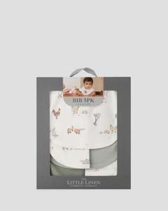 Gift Ideas For New Baby: Little Linen Jersey Bib 5pk (Farmyard Lamb)