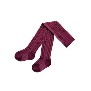 Clothing Toddler Accessories: B&B Footed Tights (Burgundy)