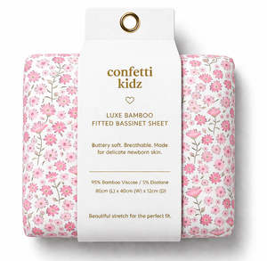Gift Ideas For New Baby: Confetti Kidz Bassinet Sheet/Change Pad Cover (Seashell Bloom)