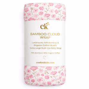Gift Ideas For New Baby: Confetti Kidz Bamboo Muslin Cloud Wrap (Seashell Bloom)