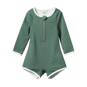 Clothing Baby Swimwear: Nature Baby One Piece Bathing Trunks (Olive)