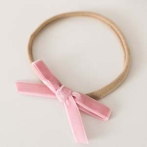 Snuggle Hunny Kids Velvet Bow (Rose Pink)