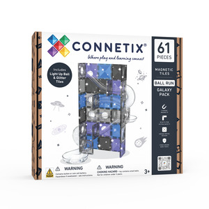 Gift Ideas For 5 7 Years: CONNETIX Magnetic Tiles 61 Piece Ball Run Galaxy Pack