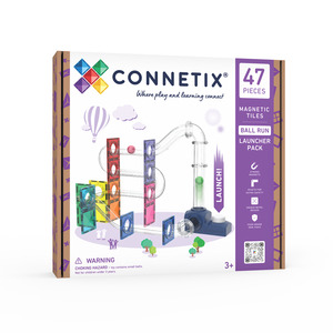 Gift Ideas For 5 7 Years: CONNETIX Magnetic Tiles 44 Piece Ball Run Launcher Pack