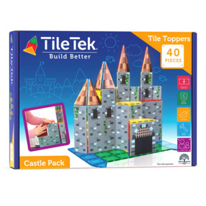 TileTek Magnetic Tiles 40pc Tile Toppers (Castle Pack)