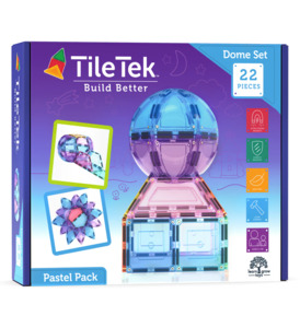 TileTek Magnetic Tiles Pastel Dome Set (22pc)