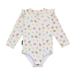 Clothing Baby Swimwear: Crywolf Baby Long Sleeve Swimsuit (Little Shell)
