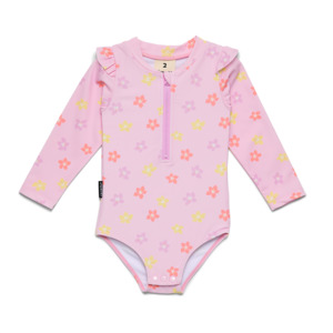 Crywolf Baby Long Sleeve Swimsuit (Hibiscus Bloom)