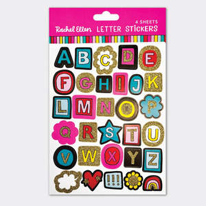 Rachel Ellen Coloured Letter Glitter Stickers