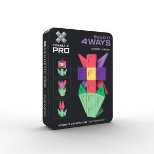 Gift Ideas For 5 7 Years: CONNETIX PRO Magnetic Tiles Build it 4 Ways Pack (Flowers Pack 21pc)