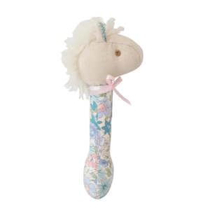 Gift Ideas For New Baby: Alimrose Horse Stick Rattle (Liberty Blue)