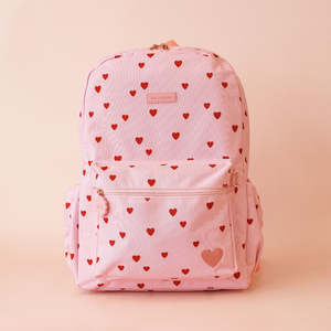 Kids Accessories Bags: Fox & Fallow Backpack (Little Hearts)