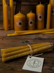 Beeswax Candles - 10 x  (9mm x 150mm)