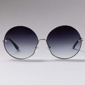 Happy To Sit On Your Face Sunglasses: Majenta Silver