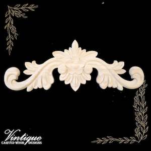 Floral Crown Centrepiece wood applique 40cm x 15cm